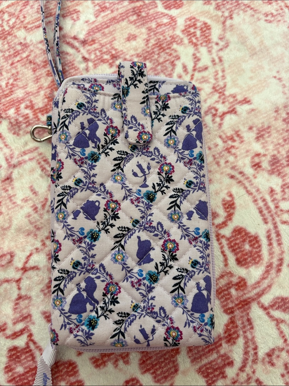Vera Bradley Lavender Floral Beauty and the Beast Wallet - Picture 2 of 3